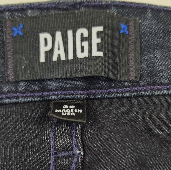 PAIGE Men's Lennox Jeans Straight Relaxed Dark Wash Everyday Casual Pants - Picture 3 of 5